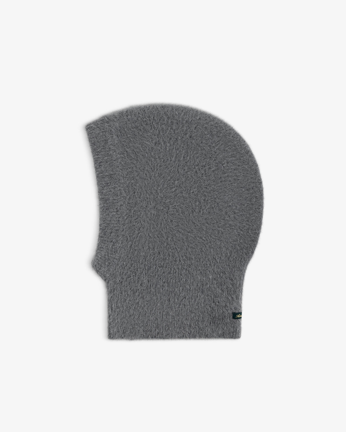 Grey fuzzy Fox Fur Hood balaclava.