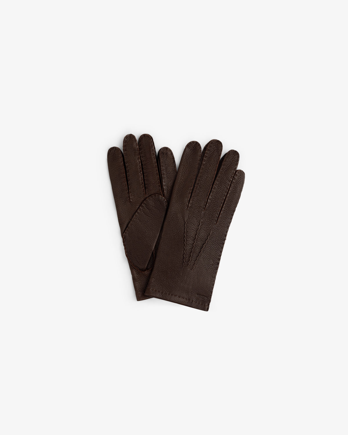 Pair of brown leather Henry Gloves.
