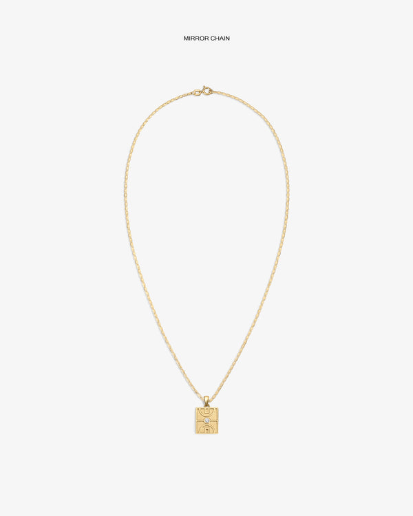 14Kt Gold Diamond Court Pendant displayed against a plain white background.