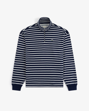 Striped Crest Quarter Zip