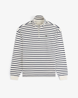 Striped Crest Quarter Zip