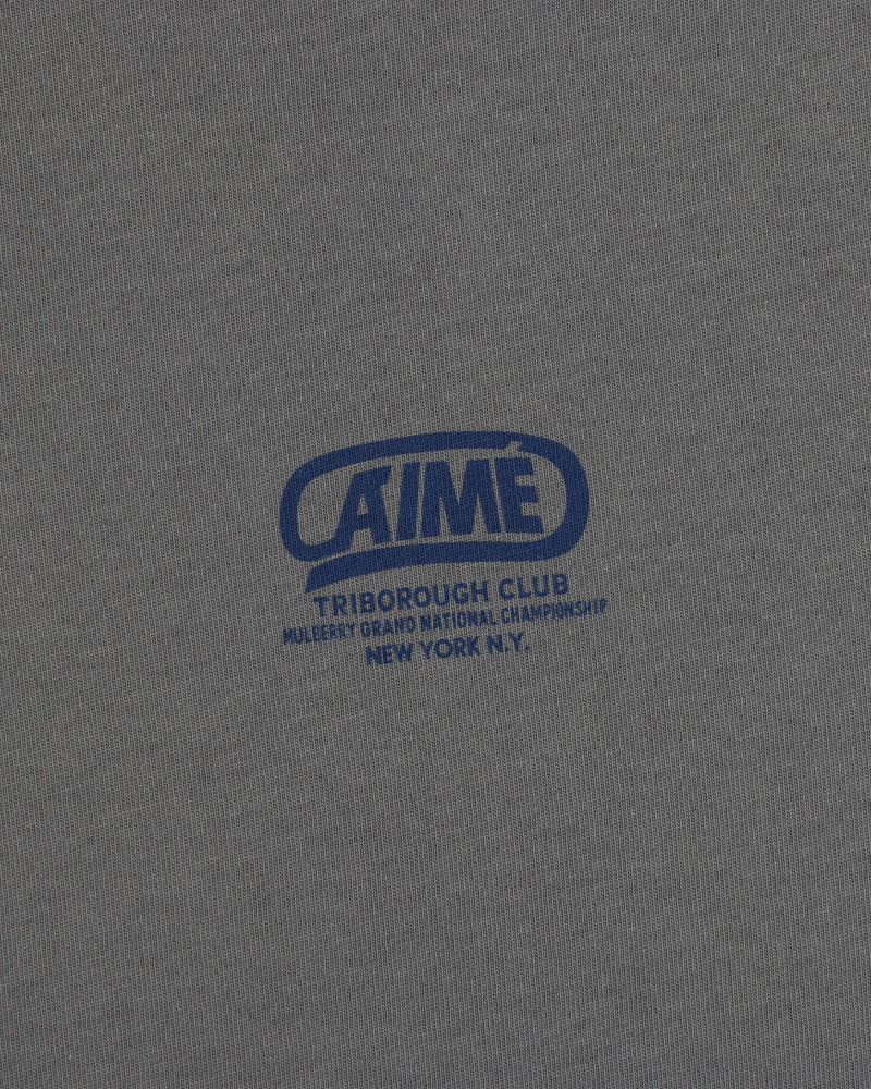 Gray Triborough Club Tee with a blue graphic logo reading Aime Triborough Club Mulberry Grand National Championship N.Y.
