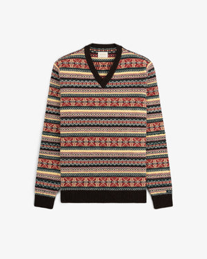 Fair Isle V-Neck Sweater
