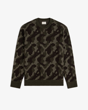 Wool Jacquard Camo Sweater