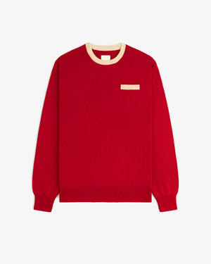 Knit Pocket Crewneck Sweater