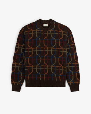 Cable Link Crewneck Sweater