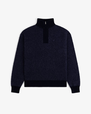 Alpaca Wool Quarter Zip Sweater