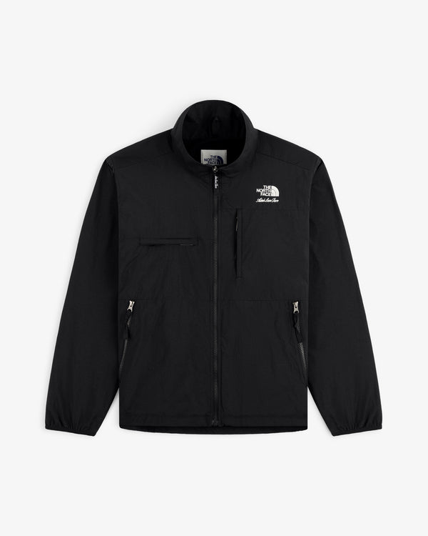 Black ALD/The North Face Nylon Denali Jacket with front zip, 3 pockets, and white logo on the left chest.