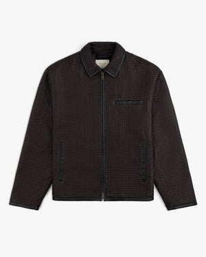 Woven Leather Jacket