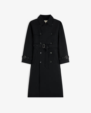 Double Breasted Nylon Trench Coat