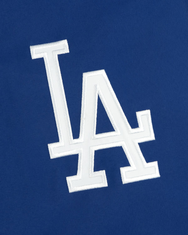 Blue Dodgers GORE-TEX Rain Delay Jacket with white LA logo, representing the Los Angeles Dodgers team.