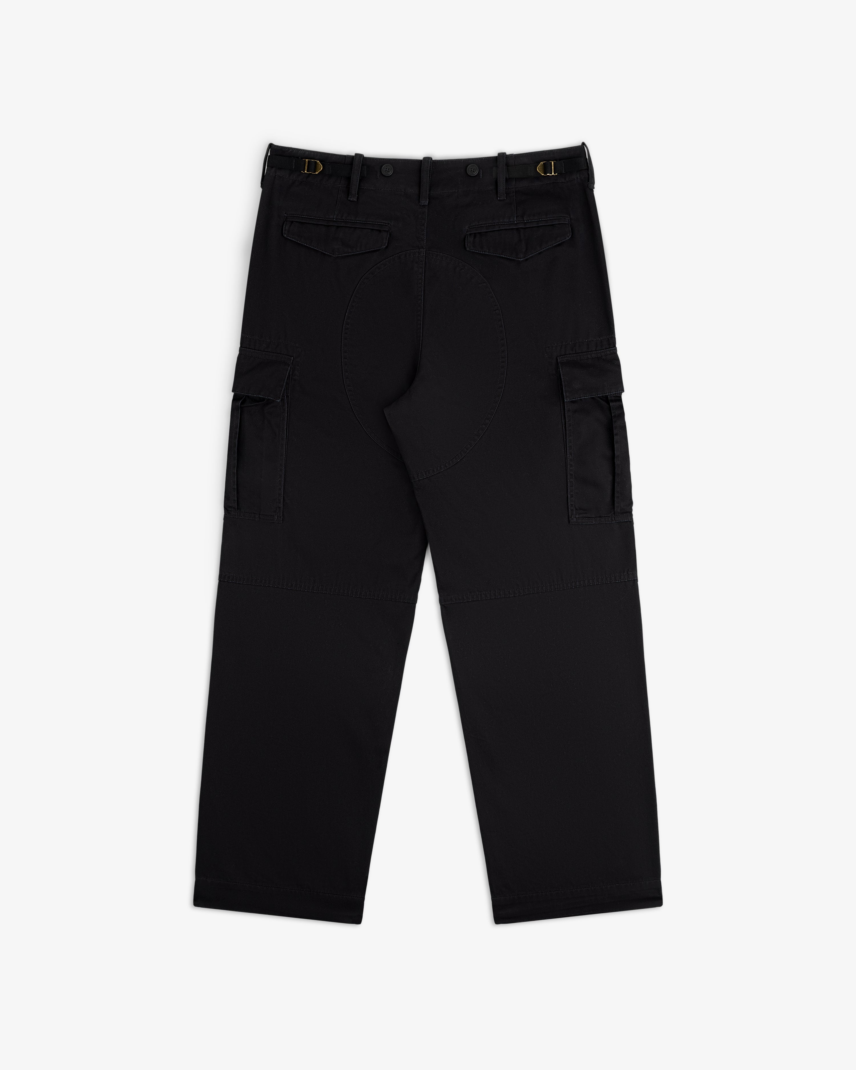 Fatigue Pant in black with multiple pockets, back view shown on a plain white background.