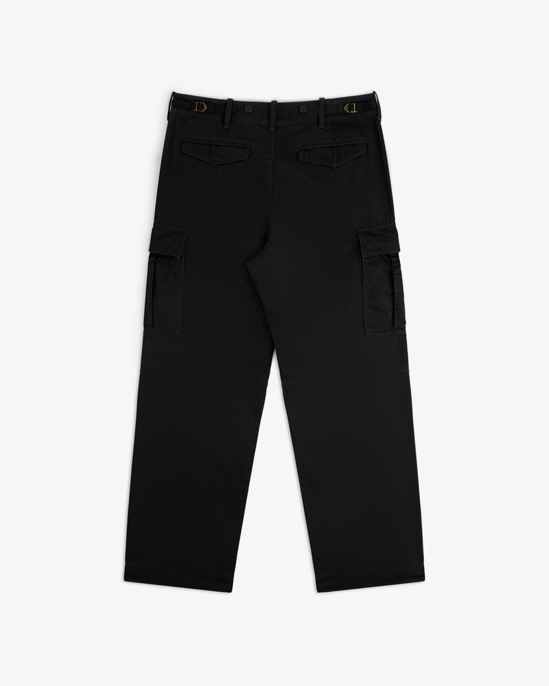 Fatigue Pant in black with multiple pockets, back view shown on a plain white background.