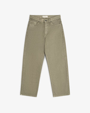 Flocked Straight Fit Denim