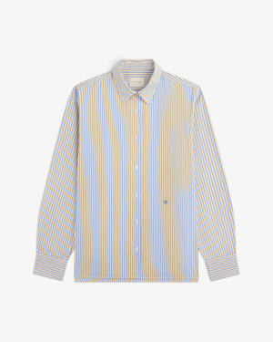 Striped     Button Down Poplin Shirt