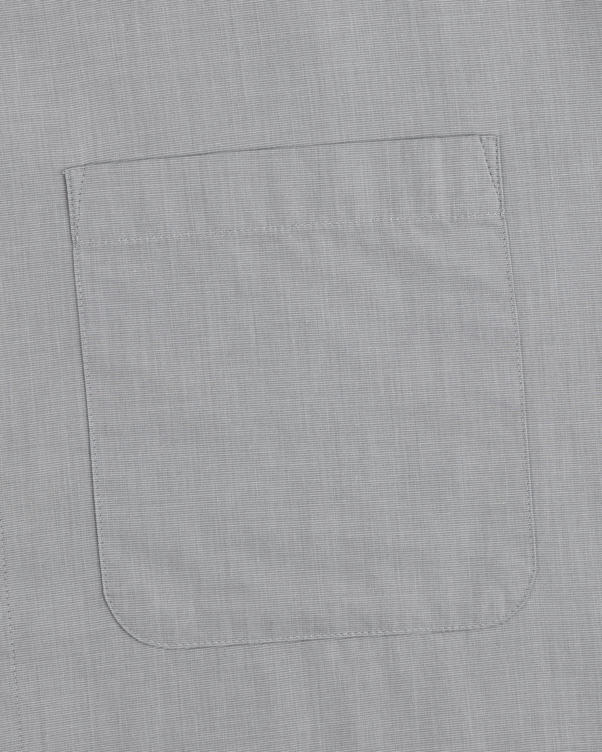 Light gray Poplin Casual Shirt featuring a single rectangular patch pocket on the front.