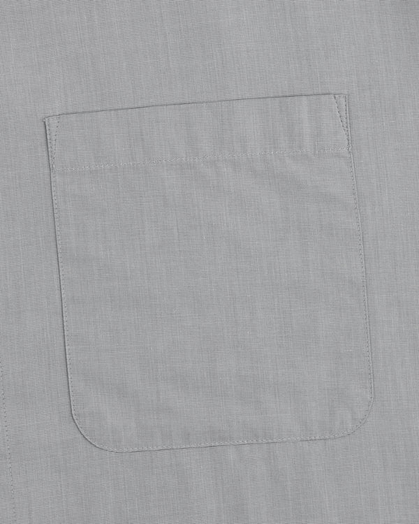 Light gray Poplin Casual Shirt featuring a single rectangular patch pocket on the front.