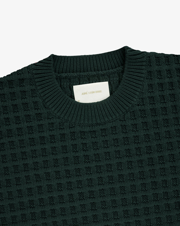 Waffle Crewneck Sweater