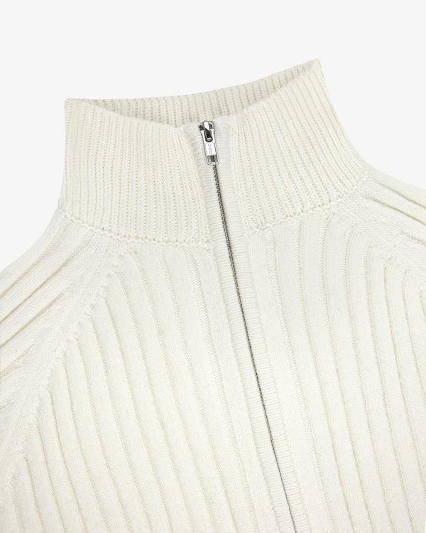 Drop Needle Full-Zip Sweater
