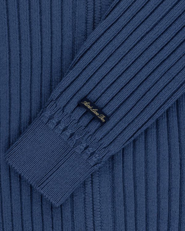 Drop Needle Full-Zip Sweater