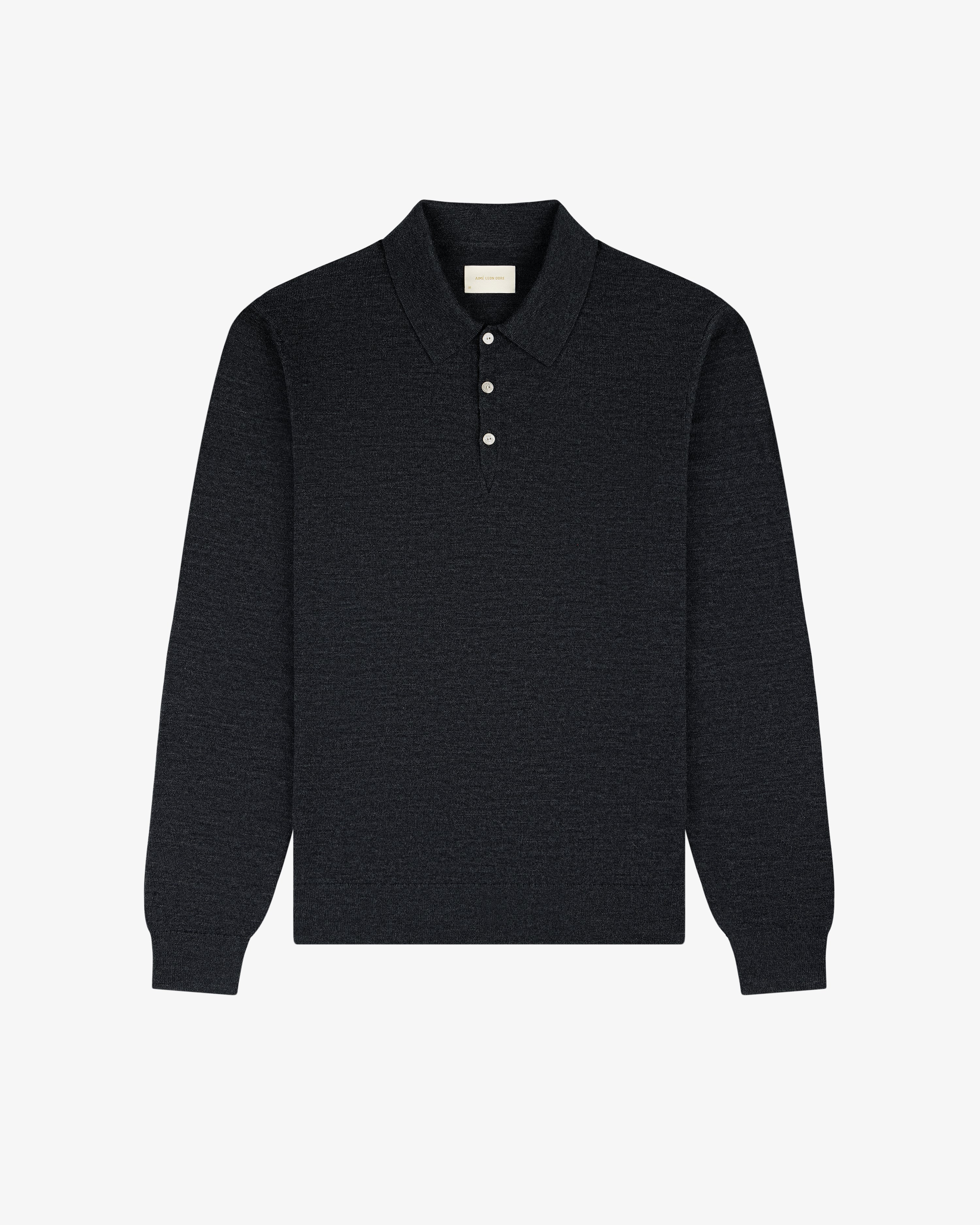 Long-Sleeve Merino Polo