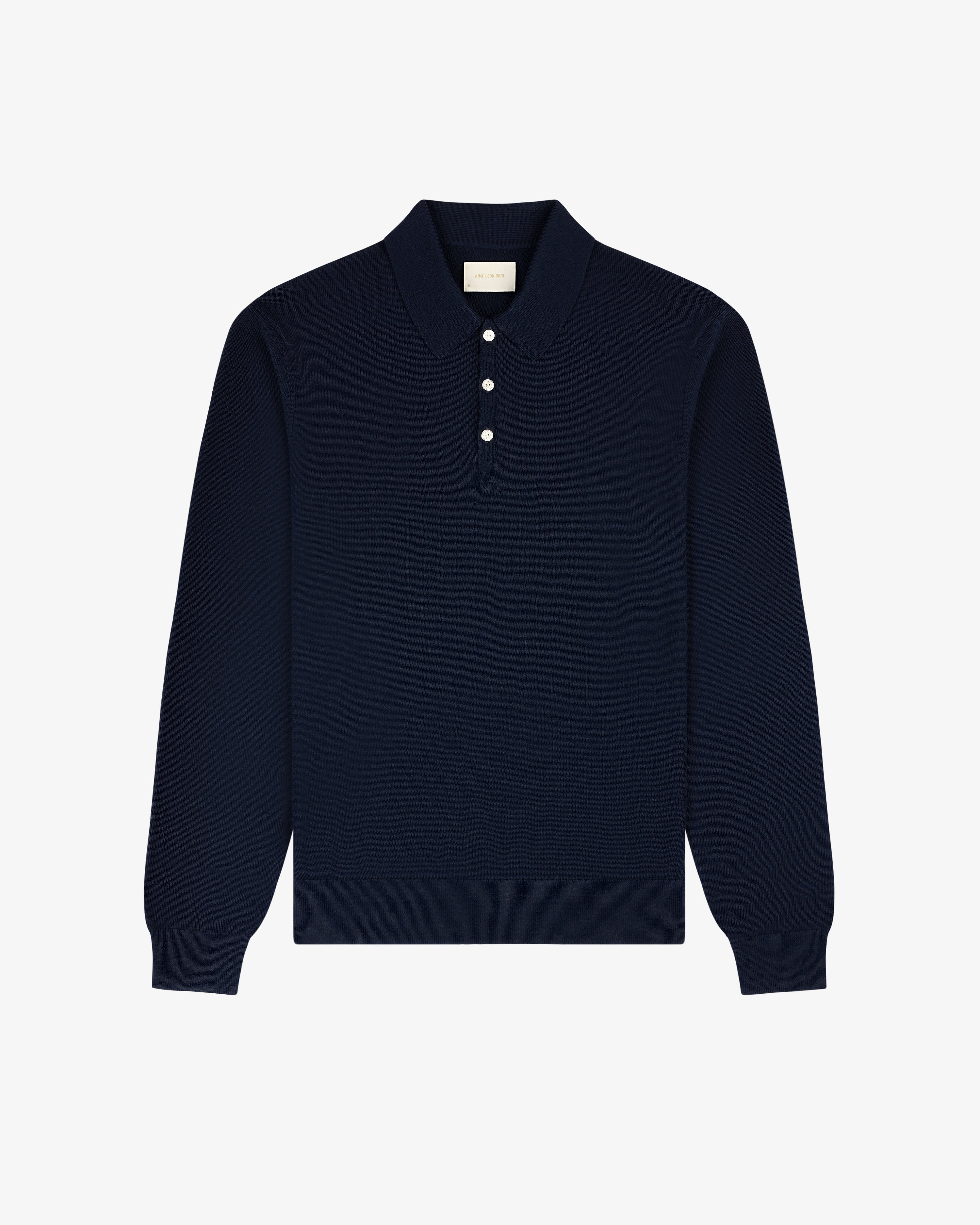 Long-Sleeve Merino Polo
