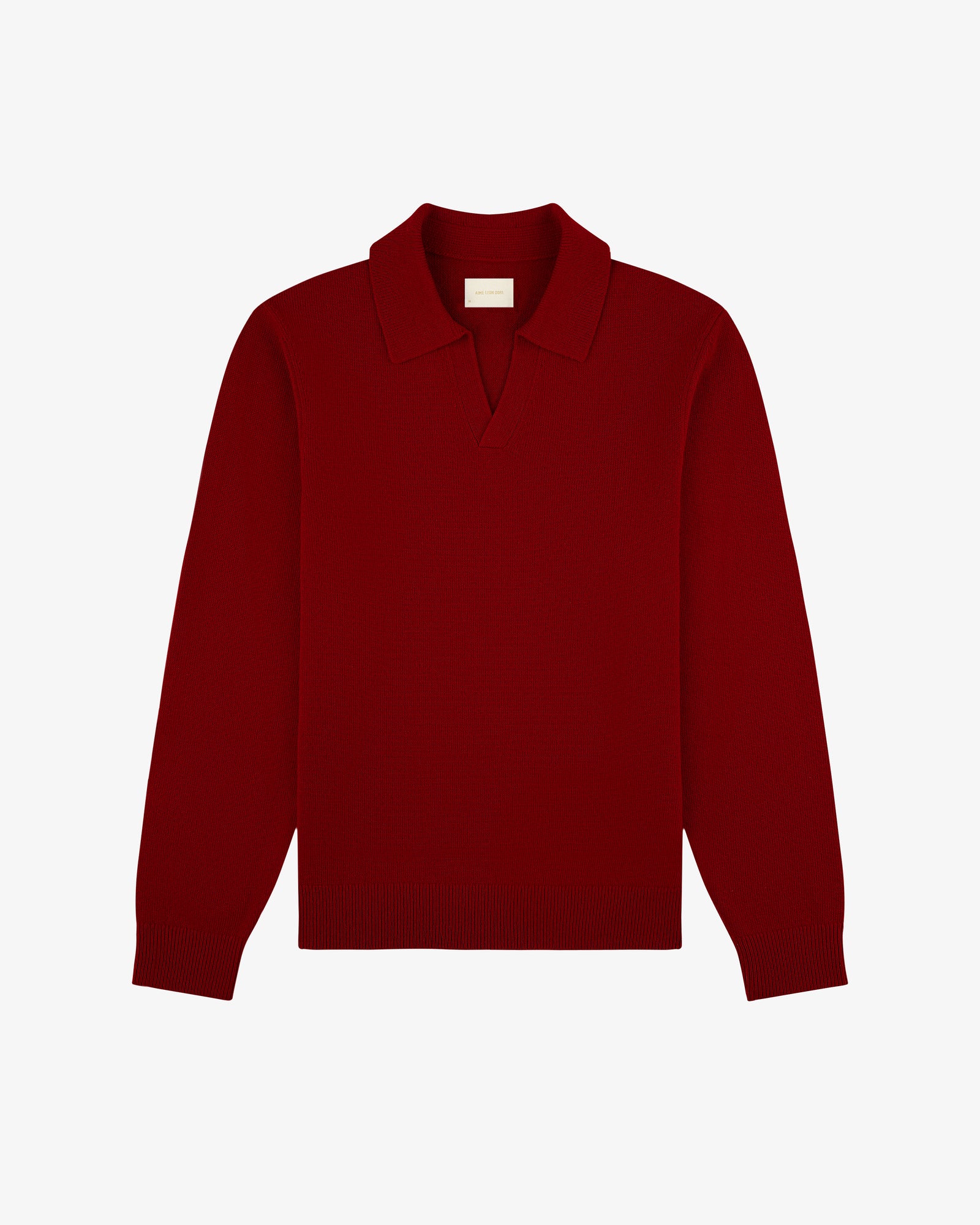 Wool Knit Polo Sweater