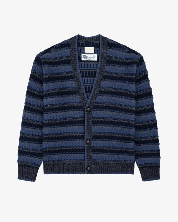 Jacquard Striped Cardigan