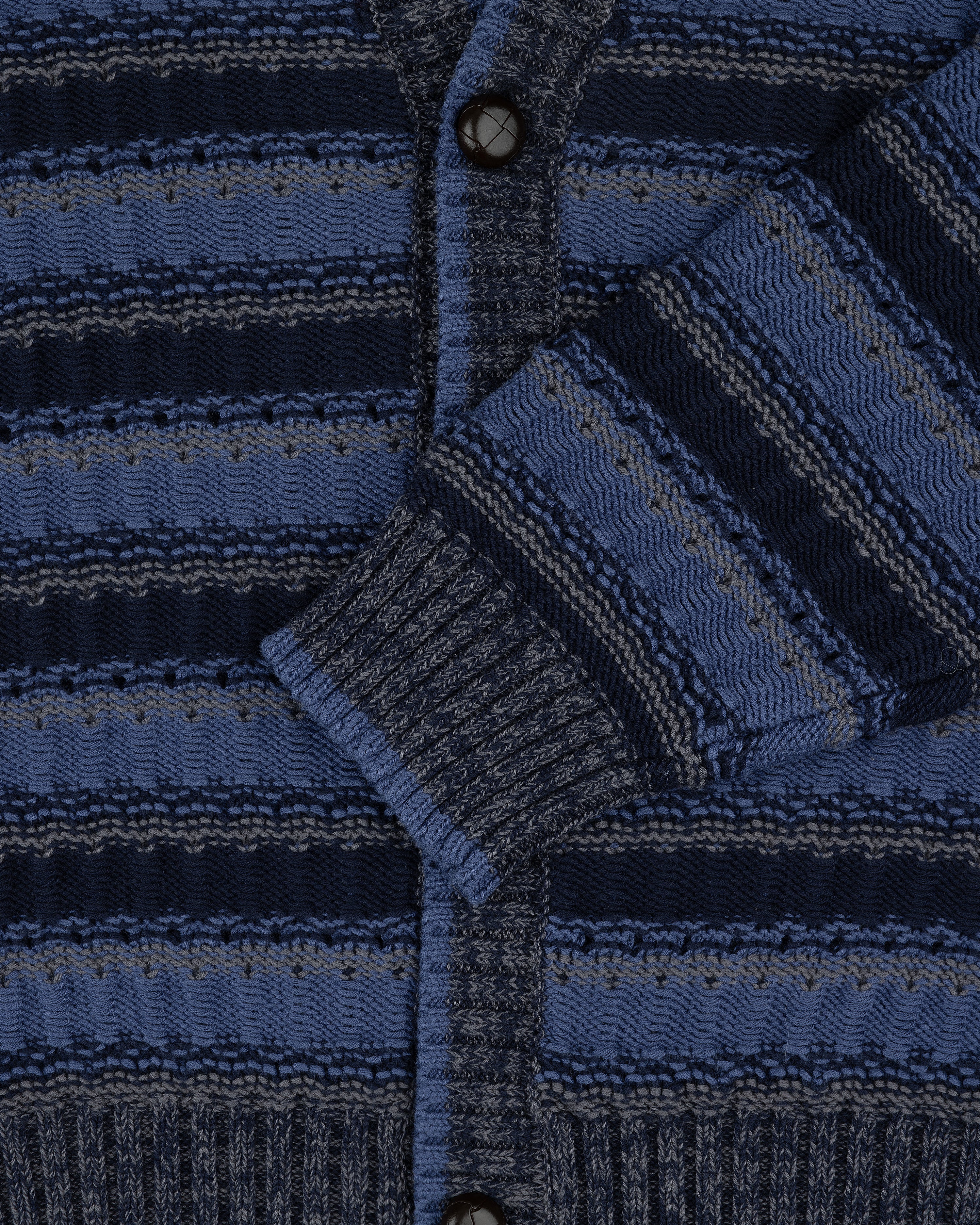 Jacquard Striped Cardigan