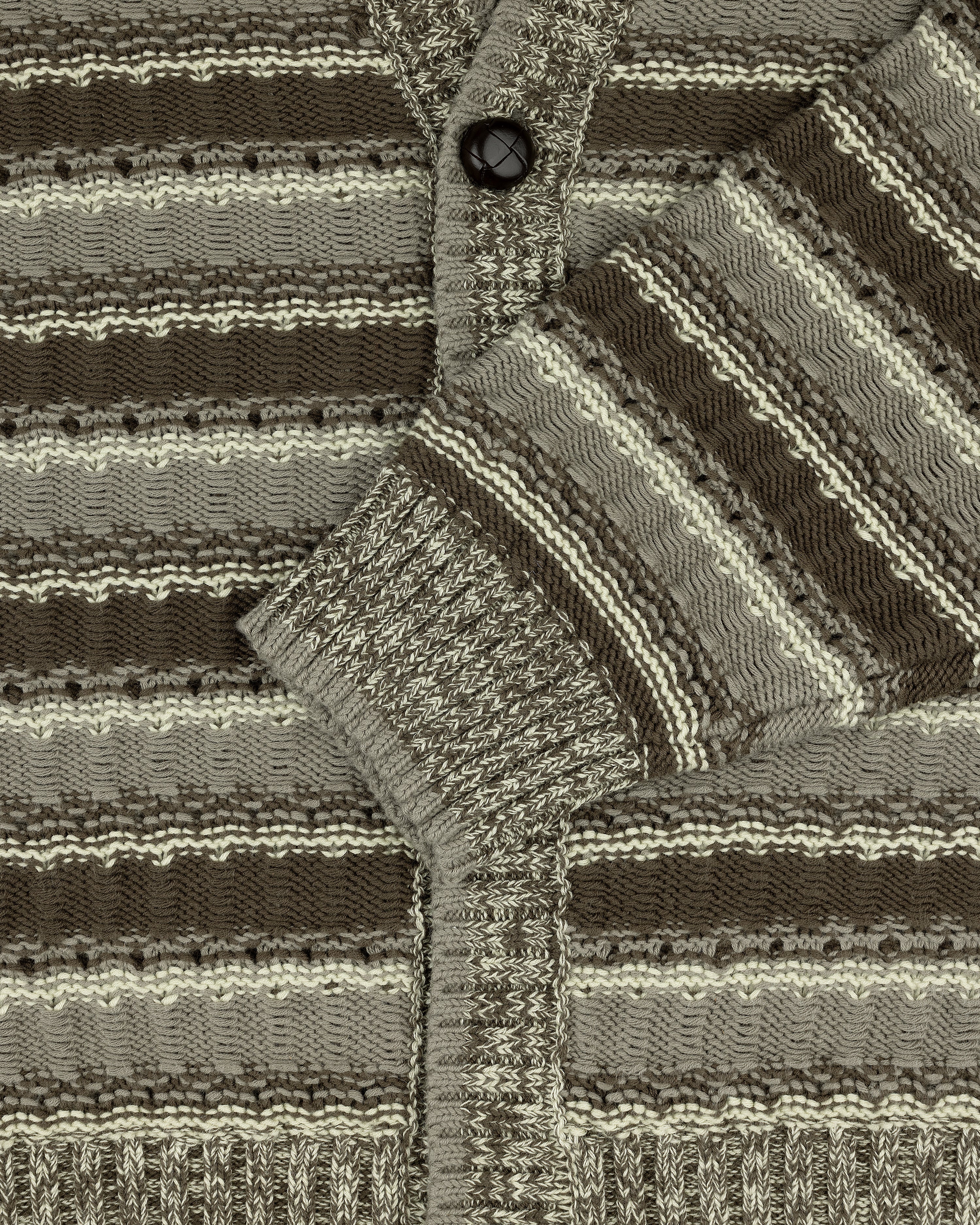 Jacquard Striped Cardigan