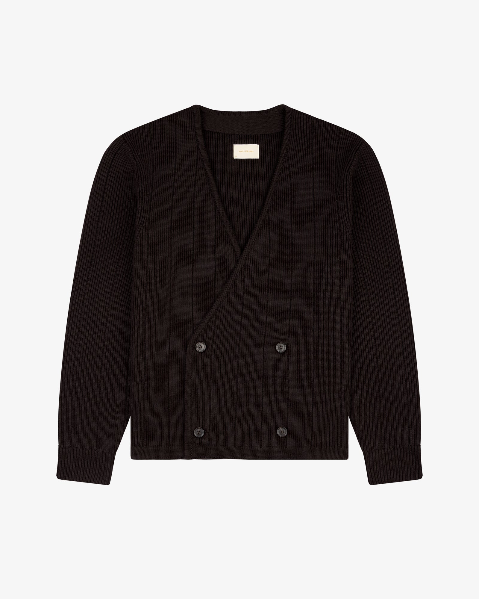 Double-Breasted Merino     Cardigan