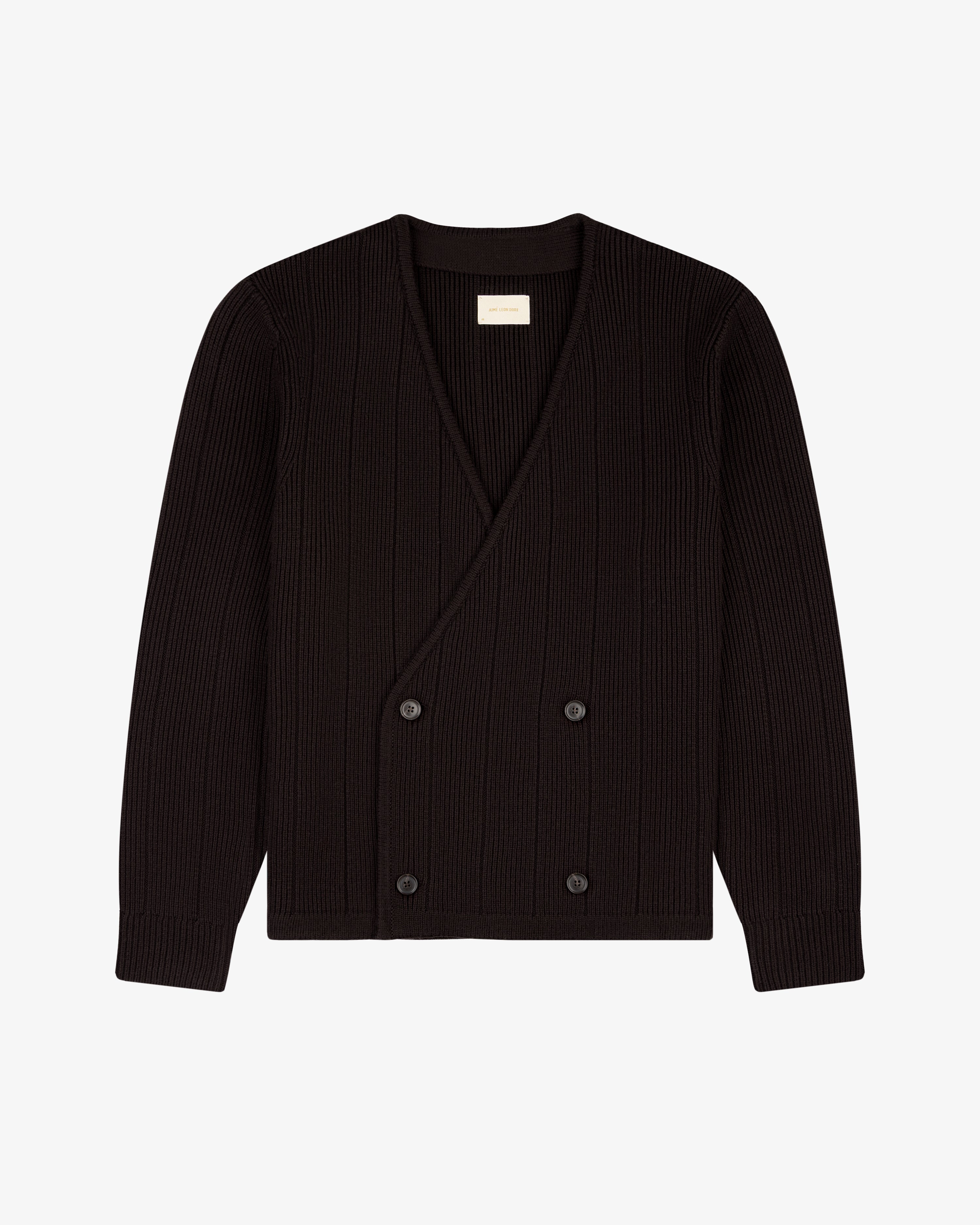 Double-Breasted Merino     Cardigan