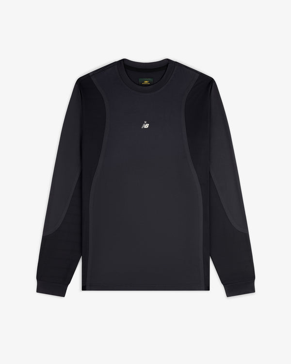 ALD / New Balance Performance Long-Sleeve Tee in black with a small white chest logo, shown on a white background.