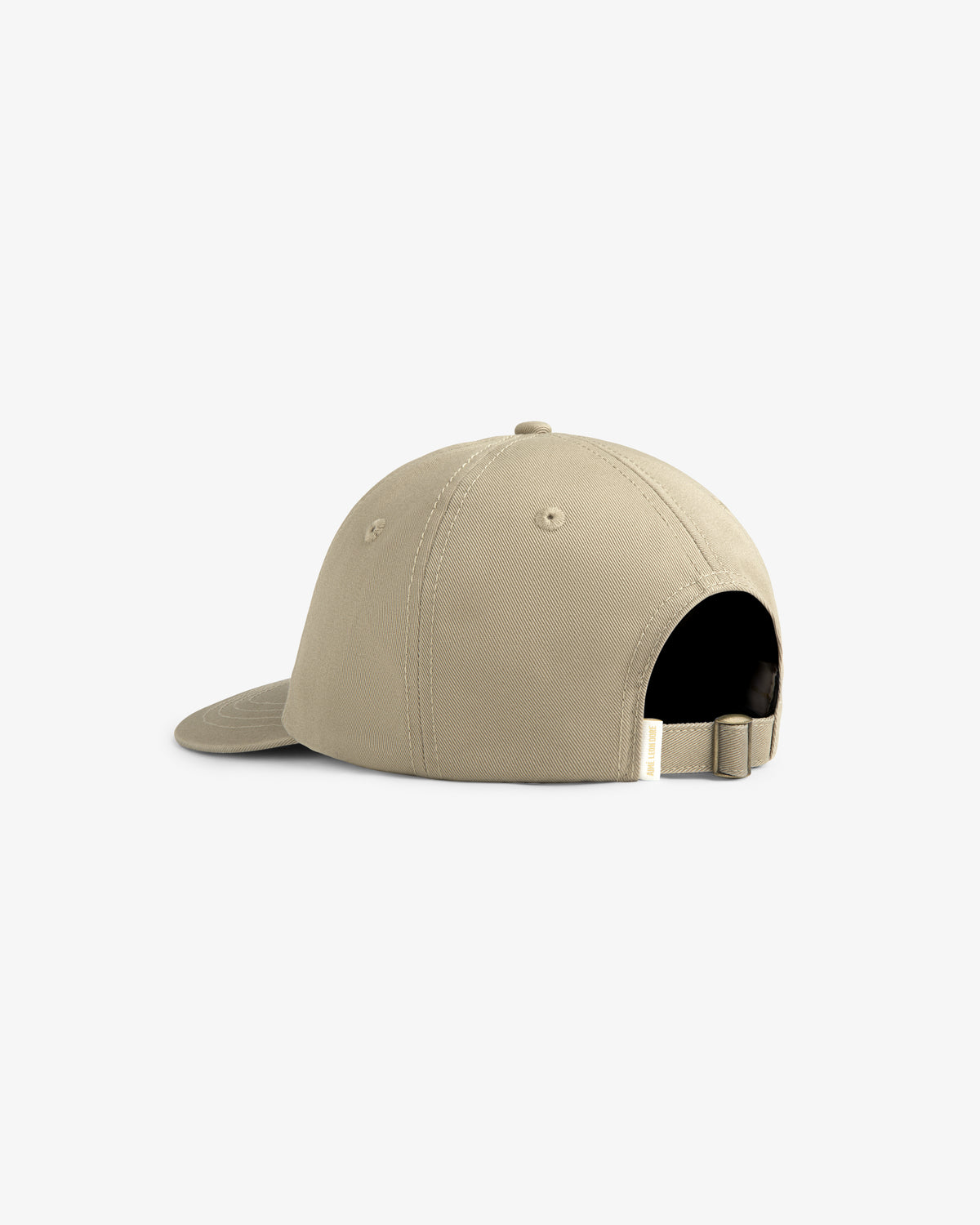 Core Logo Hat in beige, shown from the back with an adjustable strap and ventilation eyelets.