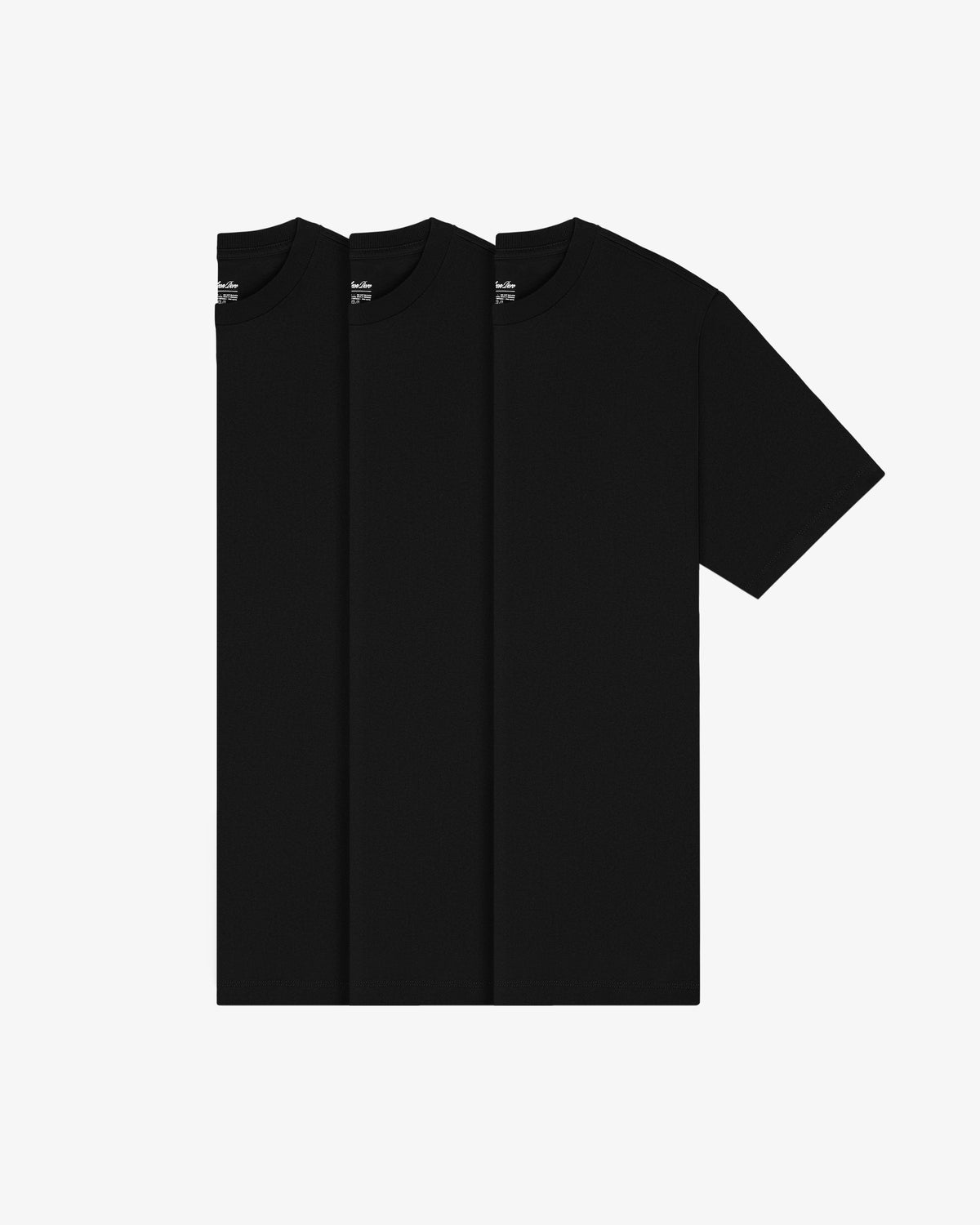 The T-Shirt 3-Pack features three plain black short-sleeve tees arranged side by side on a white background.