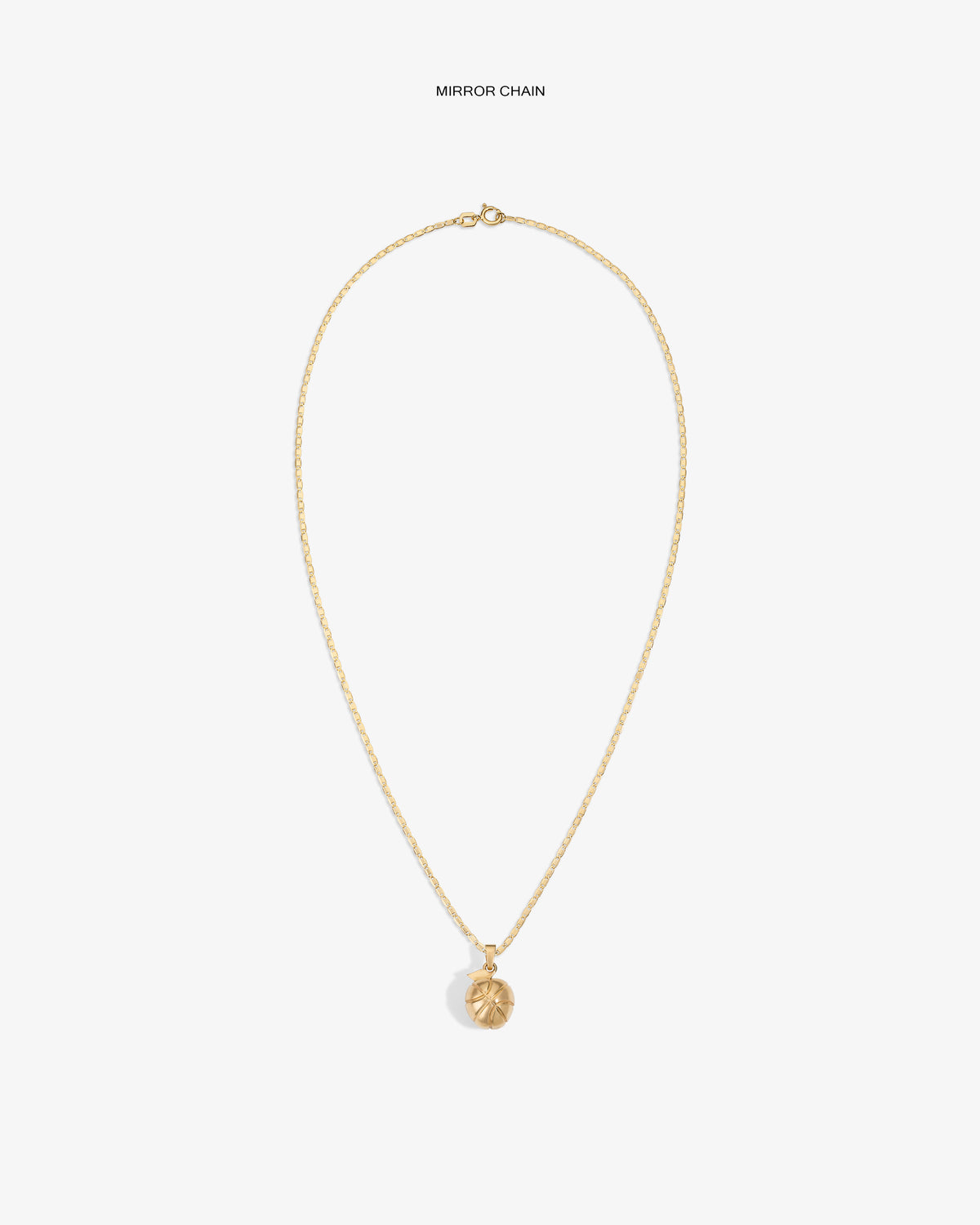 14Kt Sonny Apple Pendant on a gold chain, shown against a plain white background.