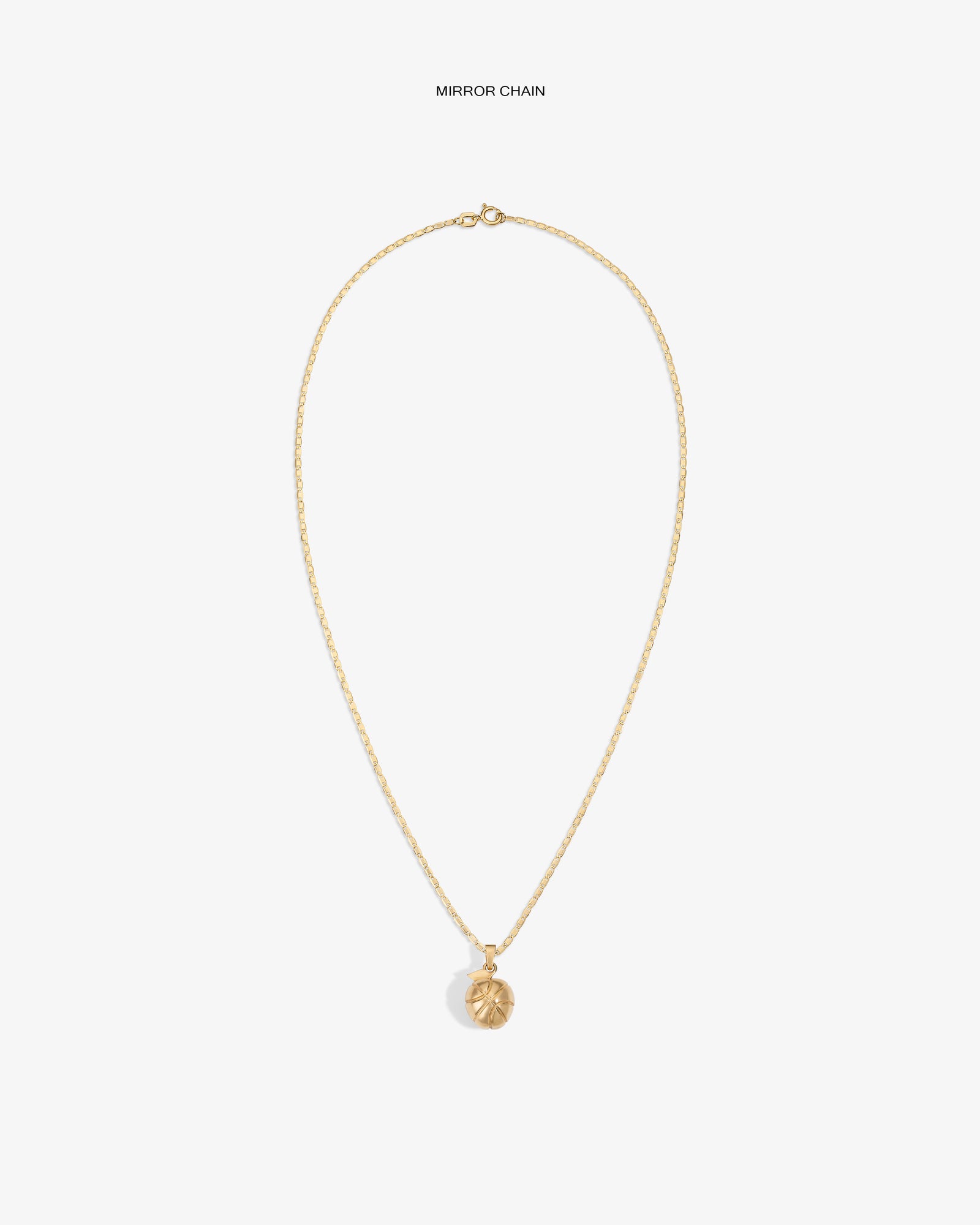 14Kt Sonny Apple Pendant on a gold chain, shown against a plain white background.