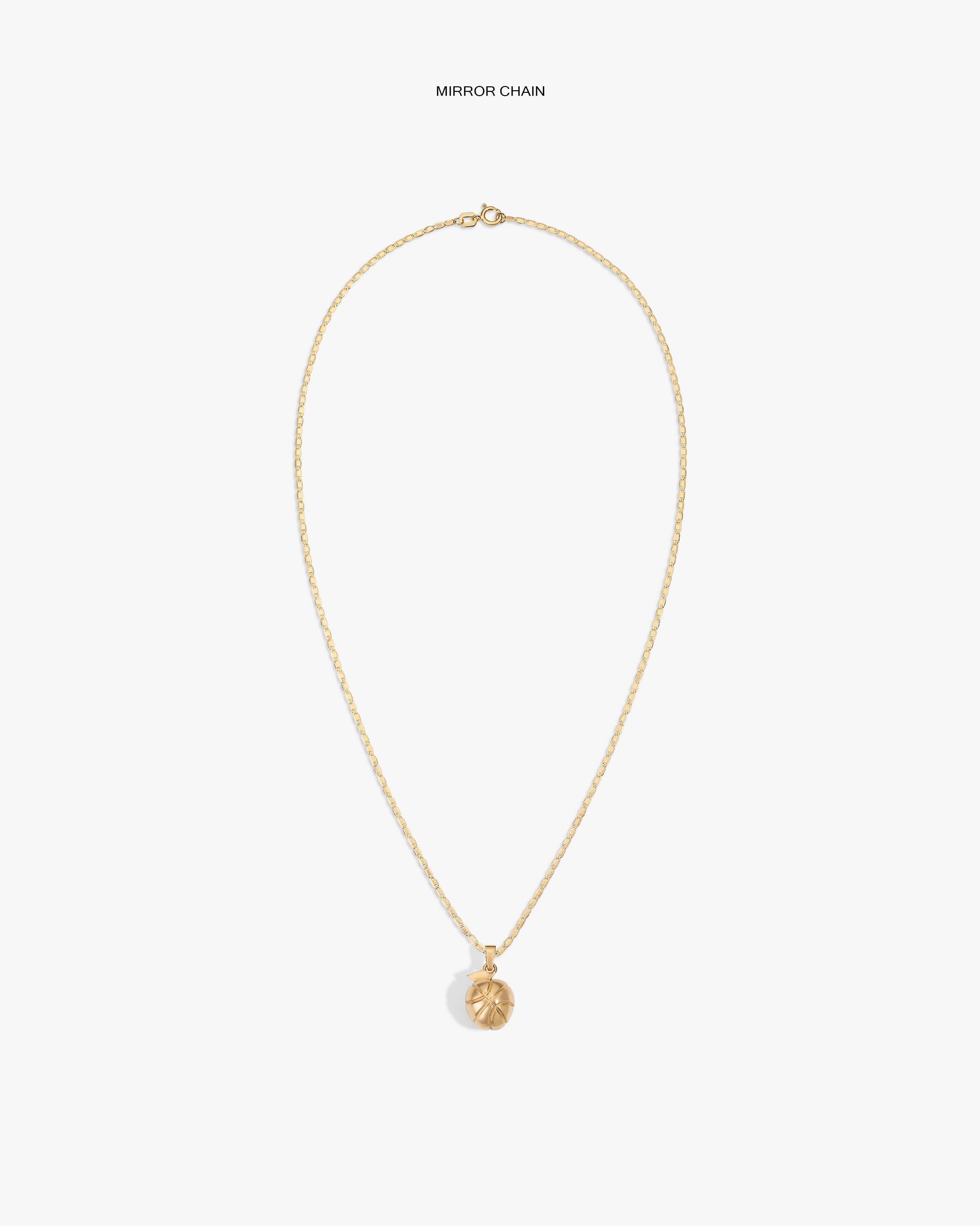 14Kt Sonny Apple Pendant on a gold chain, shown against a plain white background.