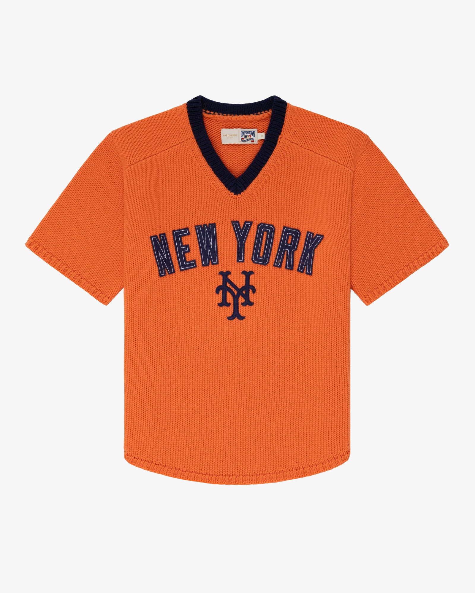 ALD / New York Mets Short-Sleeve Knit  Sweater