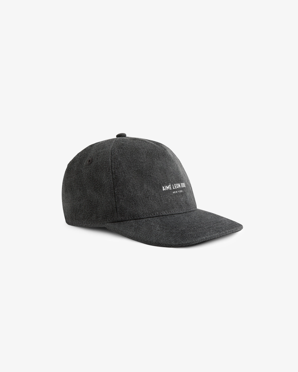 Micro Logo Hat in black with AIMÉ LEON DORE white embroidery, displayed on a white background.