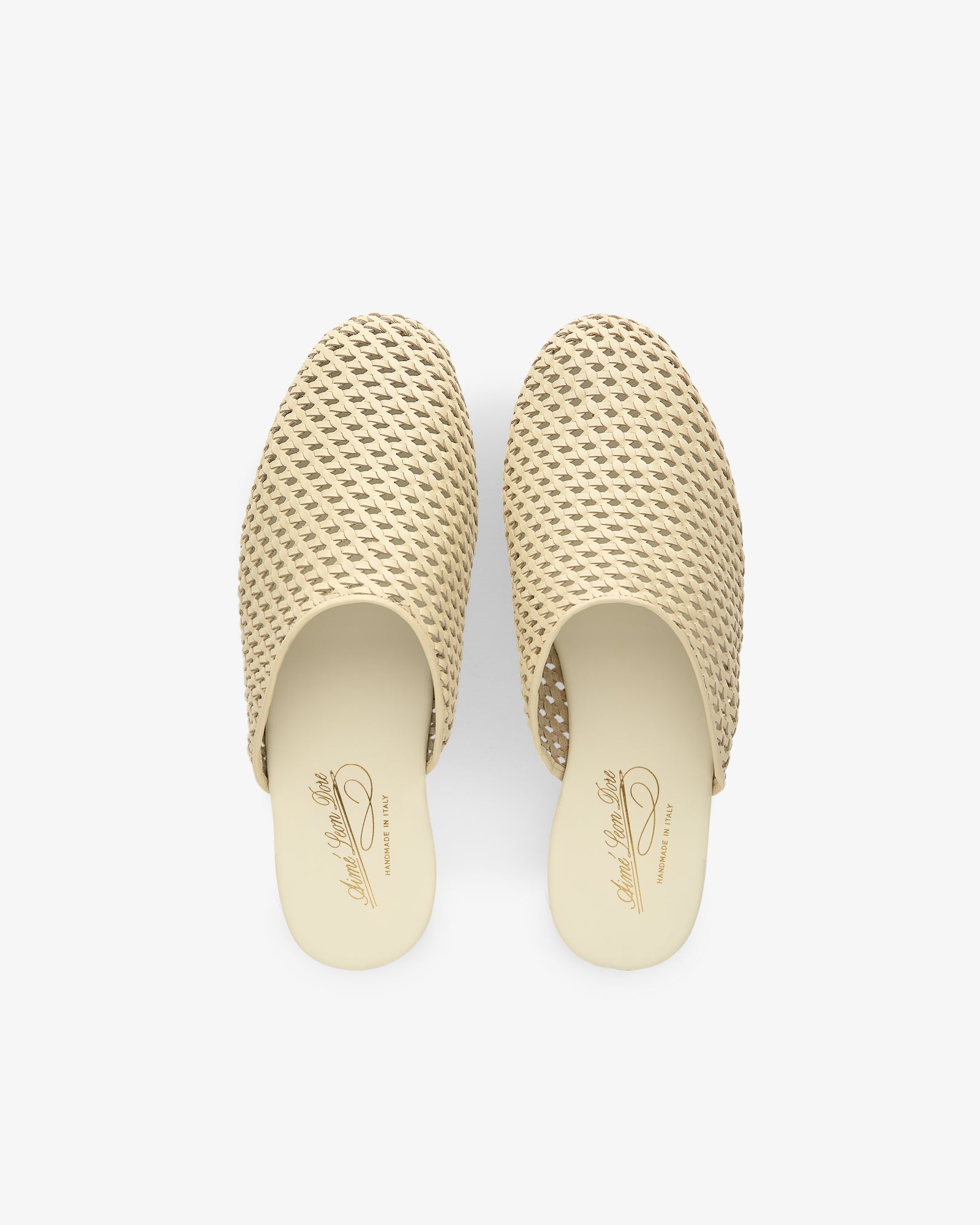 Leather Raffia Mule