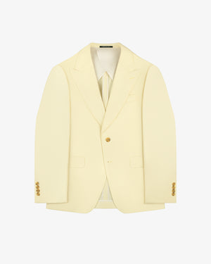 Single-Breasted Peak Lapel Suit Jacket