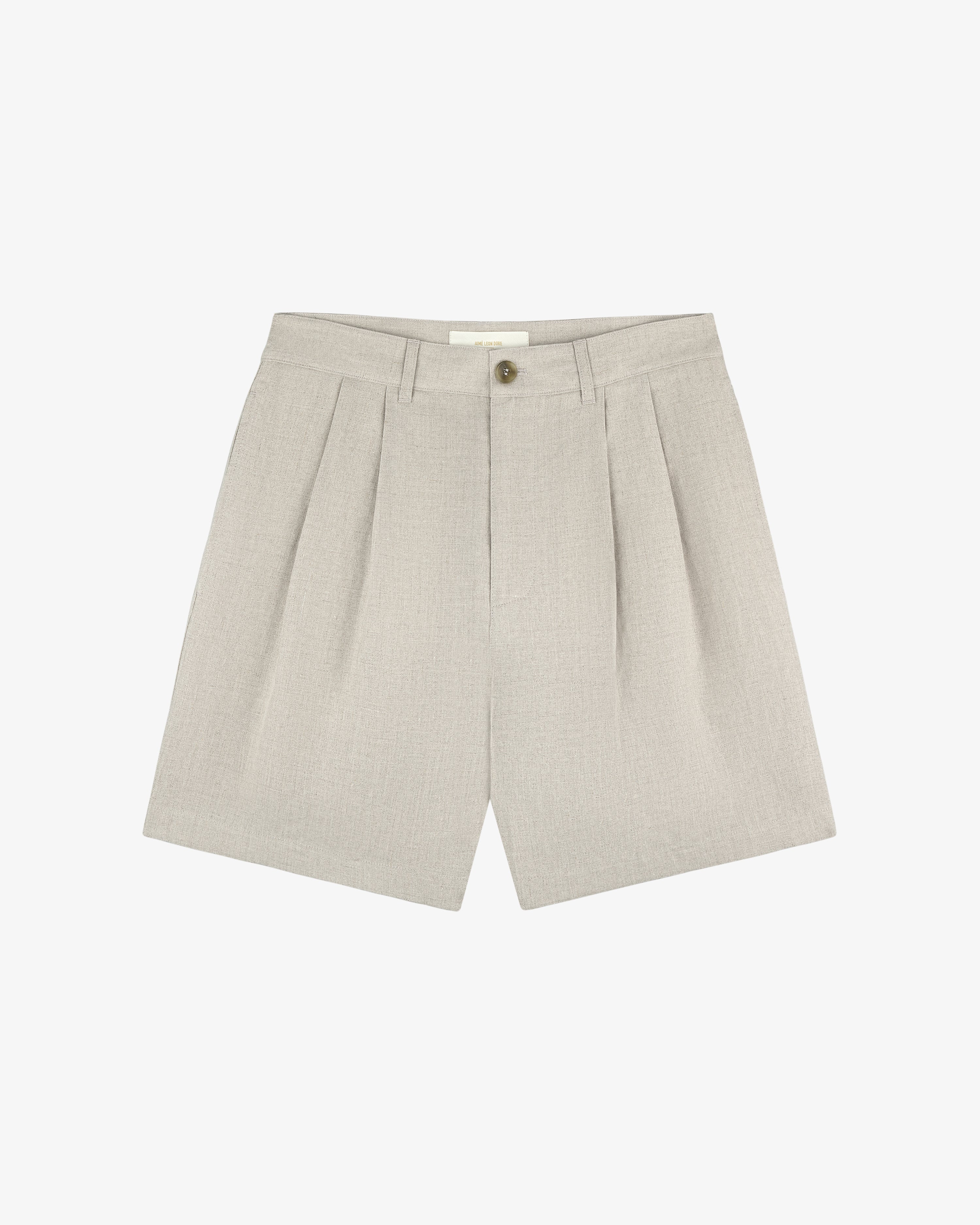 Double Pleated Linen Short