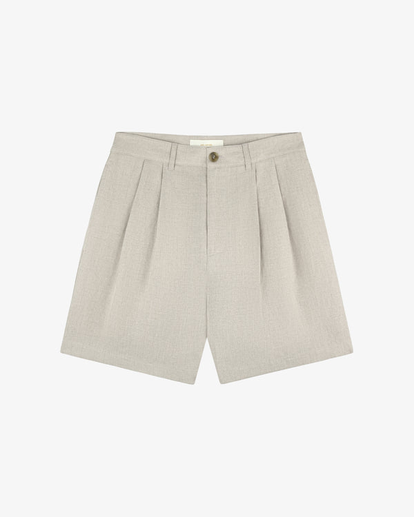 Double Pleated Linen Short