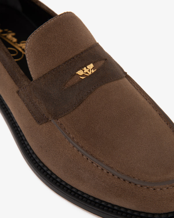 Suede Queens Crest Loafer