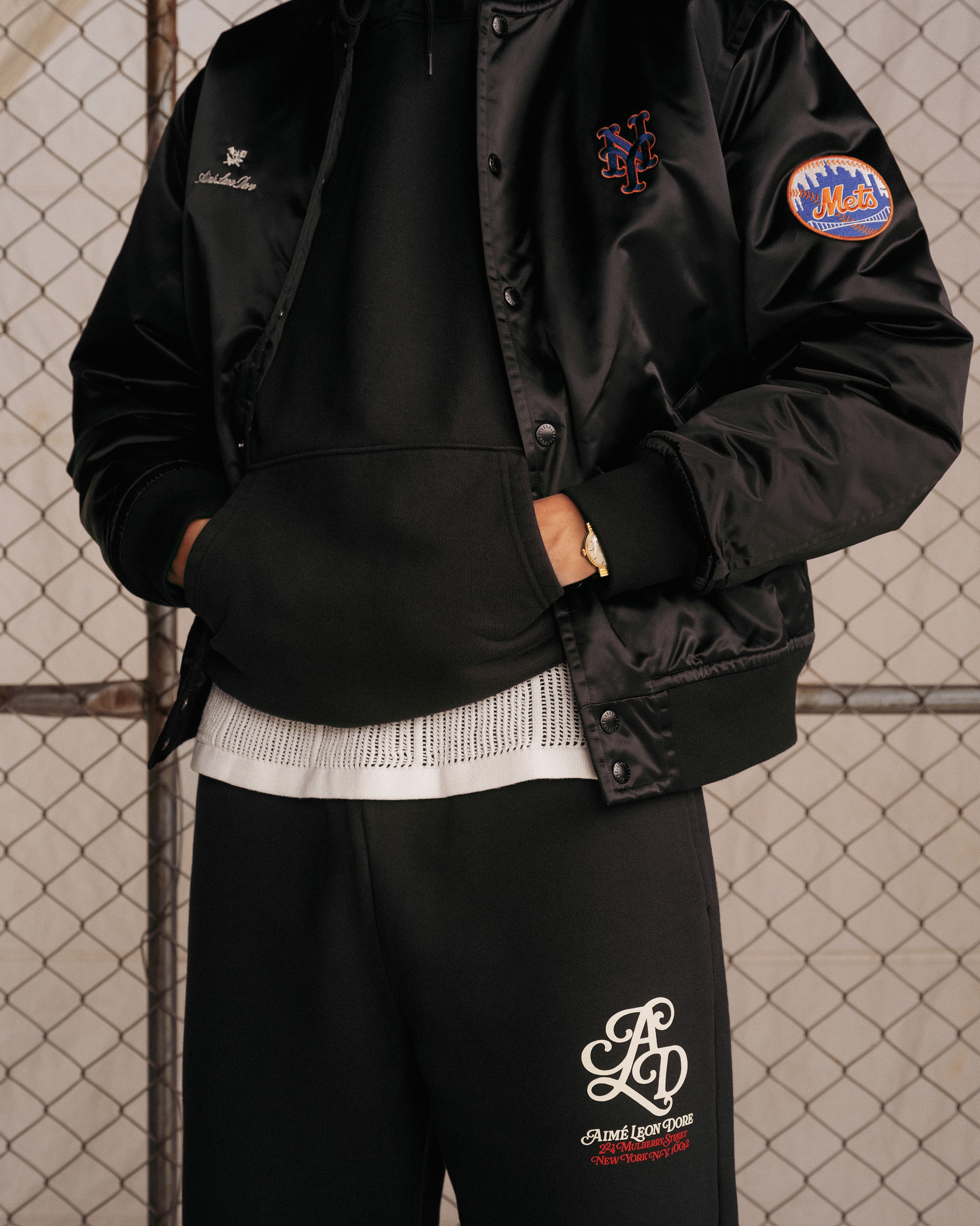 ALD / New York Mets Satin Varsity Jacket