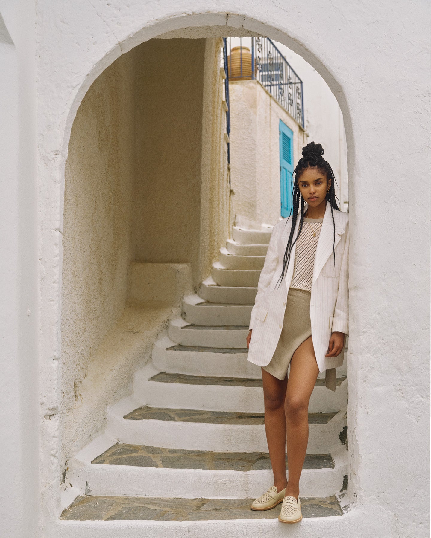 Striped Linen Suit Jacket