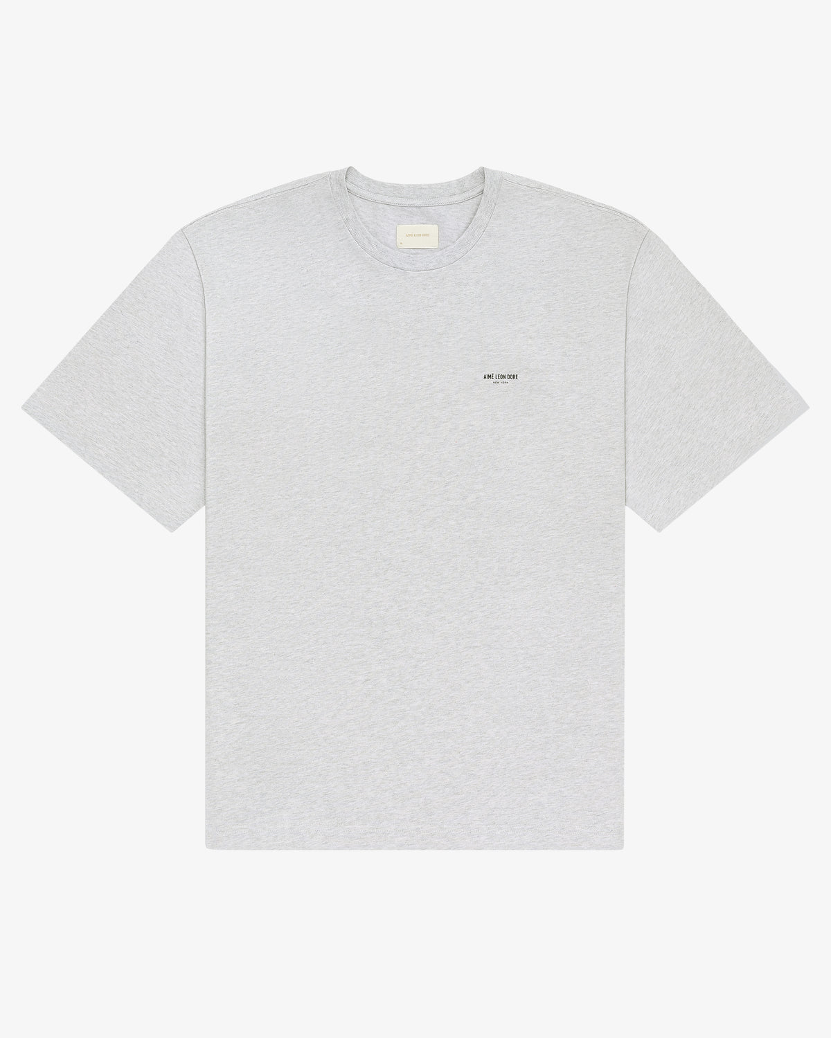 Light gray Micro Logo Tee with a small minimalist text logo on the left chest.