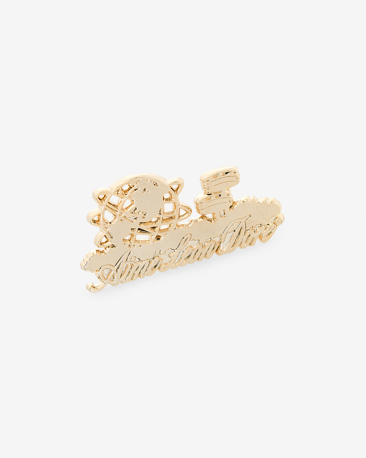 ALD Pin with a globe, stack of books, and "Alive Like This" in cursive on a white background.