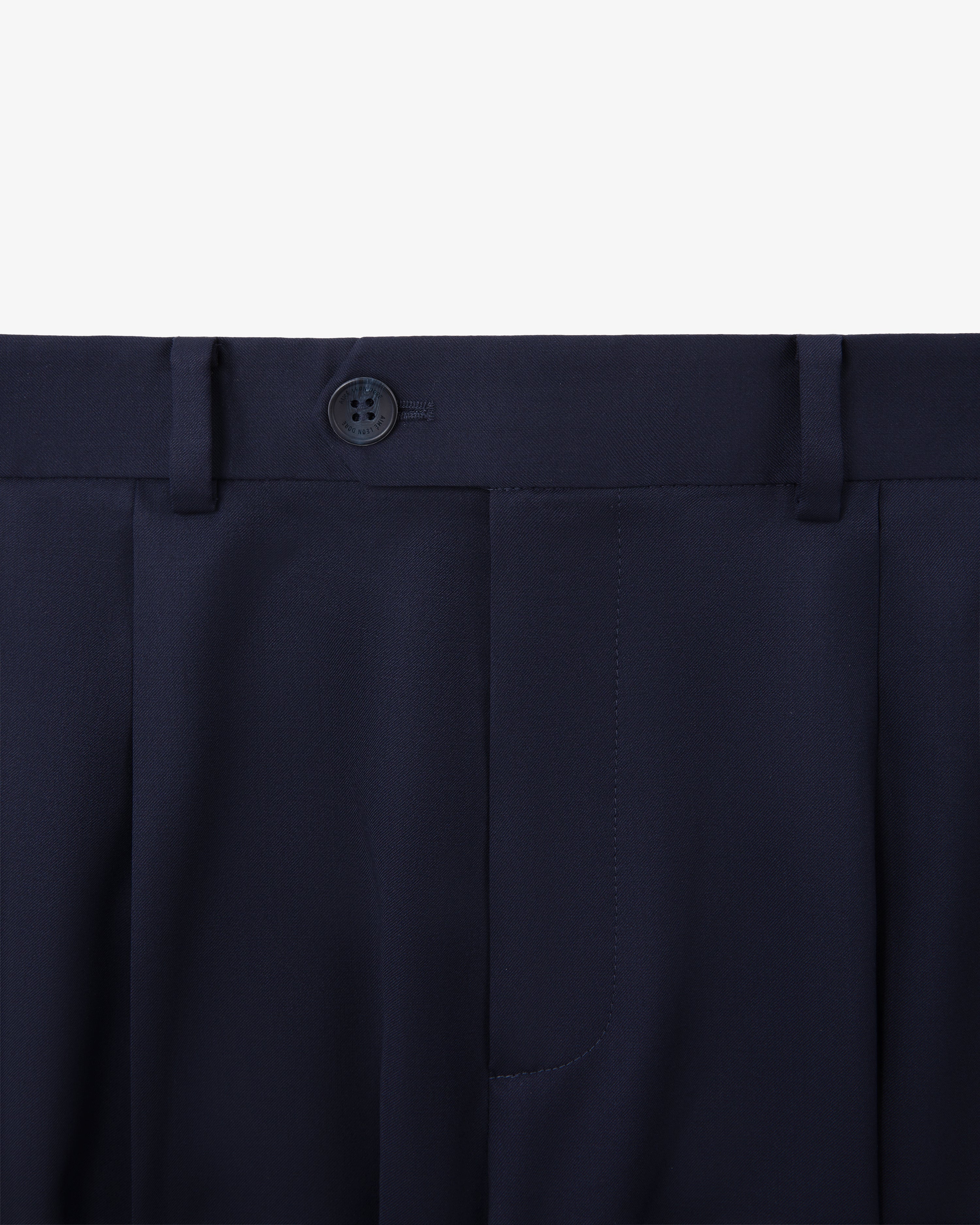 Single-Pleated    Gabardine    Trouser